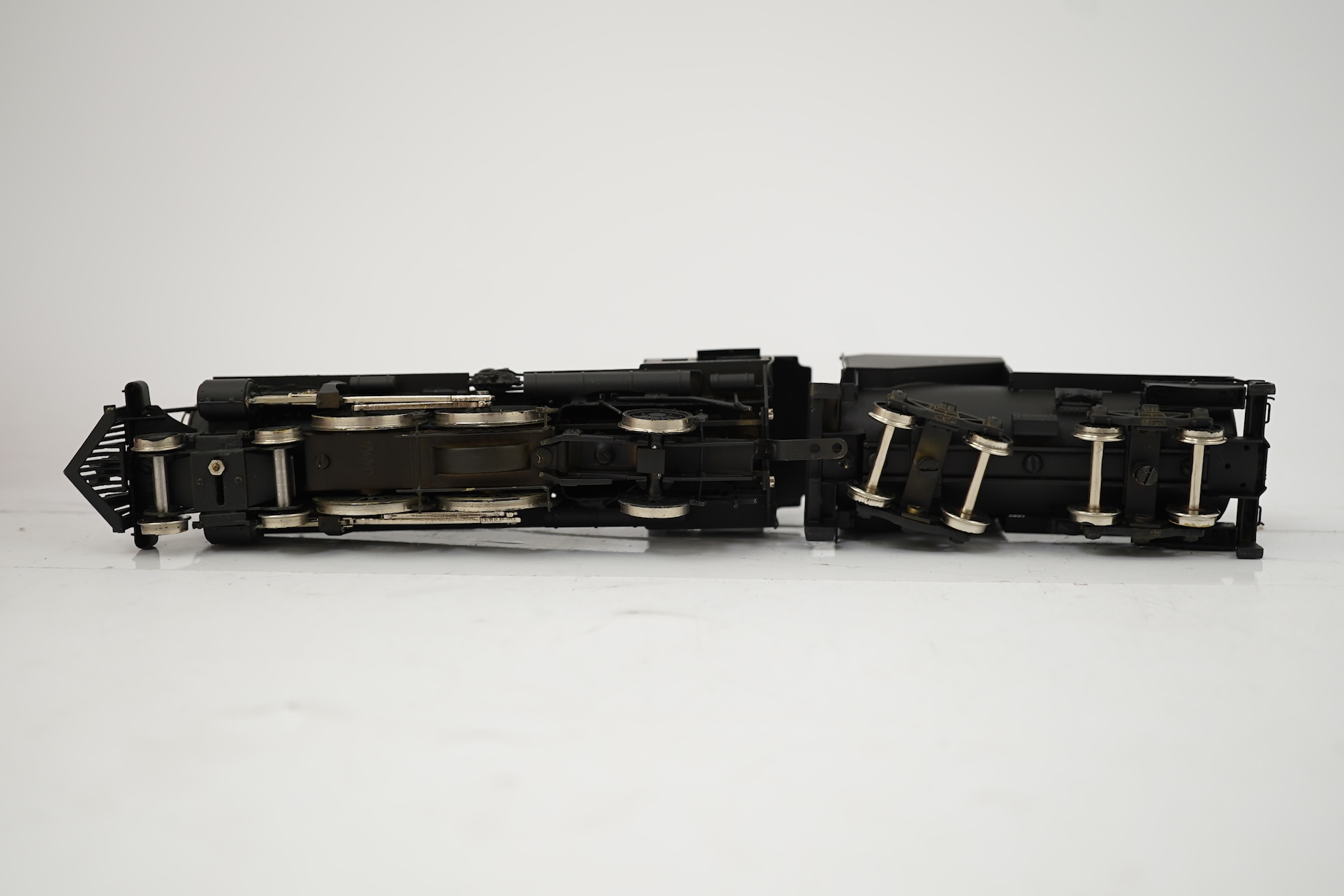 Two boxed HO gauge Union Pacific locomotives; an LMB Models model of Class 9000, 9000, 4-12-2 locomotive with bogie tender, together with another Japanese brass model of 4-4-2, 3300, locomotive with bogie tender, both po